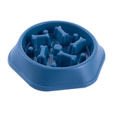 Pet Slow Feeder Dog Bowl Slow Eating Dish Bowl Food Plate Anti Choking Navy - Aladdin Shoppers