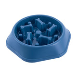 Pet Slow Feeder Dog Bowl Slow Eating Dish Bowl Food Plate Anti Choking Navy - Aladdin Shoppers