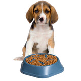 Pet Slow Feeder Dog Bowl Slow Eating Dish Bowl Food Plate Anti Choking Navy - Aladdin Shoppers