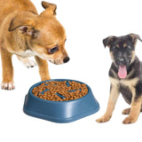 Pet Slow Feeder Dog Bowl Slow Eating Dish Bowl Food Plate Anti Choking Navy - Aladdin Shoppers