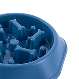 Pet Slow Feeder Dog Bowl Slow Eating Dish Bowl Food Plate Anti Choking Navy - Aladdin Shoppers
