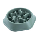 Pet Slow Feeder Dog Bowl Slow Eating Dish Bowl Food Plate Anti Choking Green - Aladdin Shoppers
