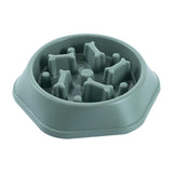 Pet Slow Feeder Dog Bowl Slow Eating Dish Bowl Food Plate Anti Choking Green - Aladdin Shoppers