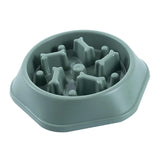 Pet Slow Feeder Dog Bowl Slow Eating Dish Bowl Food Plate Anti Choking Green - Aladdin Shoppers