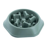 Pet Slow Feeder Dog Bowl Slow Eating Dish Bowl Food Plate Anti Choking Green - Aladdin Shoppers