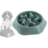 Pet Slow Feeder Dog Bowl Slow Eating Dish Bowl Food Plate Anti Choking Green - Aladdin Shoppers