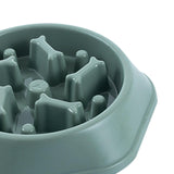 Pet Slow Feeder Dog Bowl Slow Eating Dish Bowl Food Plate Anti Choking Green - Aladdin Shoppers