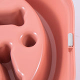 Pet Slow Feeder Dog Bowl Slow Eating Dish Bowl Food Plate Anti Choking Pink - Aladdin Shoppers