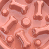 Pet Slow Feeder Dog Bowl Slow Eating Dish Bowl Food Plate Anti Choking Pink - Aladdin Shoppers