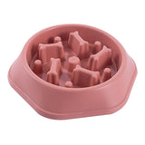 Pet Slow Feeder Dog Bowl Slow Eating Dish Bowl Food Plate Anti Choking Pink - Aladdin Shoppers