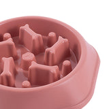 Pet Slow Feeder Dog Bowl Slow Eating Dish Bowl Food Plate Anti Choking Pink - Aladdin Shoppers