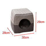 Cat Bed Nest Warm Puppy Kennel Folding Cave Pet Supplies Dog House Mat S 30cmx28cmx29cm - Aladdin Shoppers