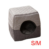 Cat Bed Nest Warm Puppy Kennel Folding Cave Pet Supplies Dog House Mat S 30cmx28cmx29cm - Aladdin Shoppers