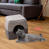 Cat Bed Nest Warm Puppy Kennel Folding Cave Pet Supplies Dog House Mat S 30cmx28cmx29cm - Aladdin Shoppers