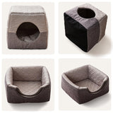 Cat Bed Nest Warm Puppy Kennel Folding Cave Pet Supplies Dog House Mat S 30cmx28cmx29cm - Aladdin Shoppers