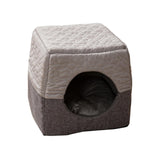 Cat Bed Nest Warm Puppy Kennel Folding Cave Pet Supplies Dog House Mat S 30cmx28cmx29cm - Aladdin Shoppers