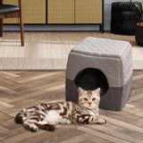 Cat Bed Nest Warm Puppy Kennel Folding Cave Pet Supplies Dog House Mat S 30cmx28cmx29cm - Aladdin Shoppers