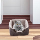 Cat Bed Nest Warm Puppy Kennel Folding Cave Pet Supplies Dog House Mat S 30cmx28cmx29cm - Aladdin Shoppers