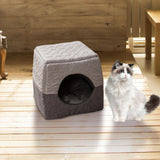 Cat Bed Nest Warm Puppy Kennel Folding Cave Pet Supplies Dog House Mat S 30cmx28cmx29cm - Aladdin Shoppers