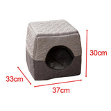 Cat Bed Nest Warm Puppy Kennel Folding Cave Pet Supplies Dog House Mat M 37cmx33cmx30cm - Aladdin Shoppers