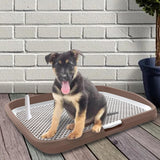 Dog Toilet Potty Pad Holder Washable with Urinary Column Dog Accessories Coffee - Aladdin Shoppers