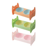 Raised Pet Feeder Water Food Bowls Pet Dishes Pet Feeding Station Stable Orange - Aladdin Shoppers