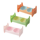 Raised Pet Feeder Water Food Bowls Pet Dishes Pet Feeding Station Stable Orange - Aladdin Shoppers
