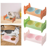 Raised Pet Feeder Water Food Bowls Pet Dishes Pet Feeding Station Stable Orange - Aladdin Shoppers