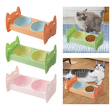 Raised Pet Feeder Water Food Bowls Pet Dishes Pet Feeding Station Stable Orange - Aladdin Shoppers