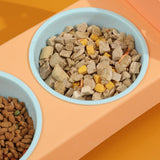 Raised Pet Feeder Water Food Bowls Pet Dishes Pet Feeding Station Stable Orange - Aladdin Shoppers