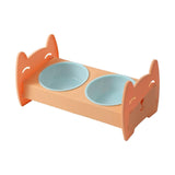 Raised Pet Feeder Water Food Bowls Pet Dishes Pet Feeding Station Stable Orange - Aladdin Shoppers