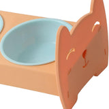 Raised Pet Feeder Water Food Bowls Pet Dishes Pet Feeding Station Stable Orange - Aladdin Shoppers