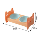 Raised Pet Feeder Water Food Bowls Pet Dishes Pet Feeding Station Stable Orange - Aladdin Shoppers