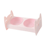 Raised Pet Feeder Water Food Bowls Pet Dishes Pet Feeding Station Stable Pink - Aladdin Shoppers