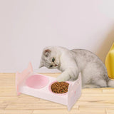 Raised Pet Feeder Water Food Bowls Pet Dishes Pet Feeding Station Stable Pink - Aladdin Shoppers