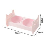 Raised Pet Feeder Water Food Bowls Pet Dishes Pet Feeding Station Stable Pink - Aladdin Shoppers