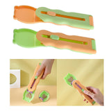 Pet Feeder Sliding Cat Strip Squeeze Spoon Lickable Cat Treats Spoon Cat Green handle - Aladdin Shoppers