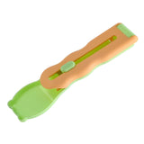 Pet Feeder Sliding Cat Strip Squeeze Spoon Lickable Cat Treats Spoon Cat Orange handle - Aladdin Shoppers