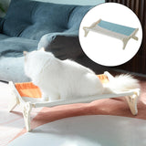 Pet Cat Window Perch Wood Frame Shelf Window Chair Hanging Bed Hammock Blue - Aladdin Shoppers