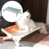 Pet Cat Window Perch Wood Frame Shelf Window Chair Hanging Bed Hammock Blue - Aladdin Shoppers