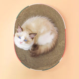 Corrugated Paper Cat Nest Cat Scratcher Toys Size 43x33x10cm Interactive - Aladdin Shoppers