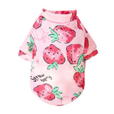 Pet Costume Dog Clothes Cat Cosplay Puppy Clothing for New Year Holiday Strawberry L - Aladdin Shoppers