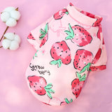 Pet Costume Dog Clothes Cat Cosplay Puppy Clothing for New Year Holiday Strawberry L - Aladdin Shoppers