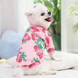 Pet Costume Dog Clothes Cat Cosplay Puppy Clothing for New Year Holiday Strawberry L - Aladdin Shoppers