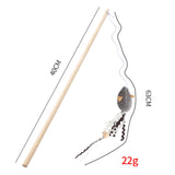 Cat Wand Exerciser Elastic String with Mouse Toy Rope 63cm Sturdy Accessory - Aladdin Shoppers