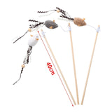 Cat Wand Exerciser Elastic String with Mouse Toy Rope 63cm Sturdy Accessory - Aladdin Shoppers
