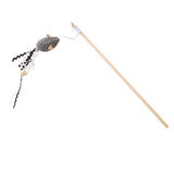 Cat Wand Exerciser Elastic String with Mouse Toy Rope 63cm Sturdy Accessory - Aladdin Shoppers