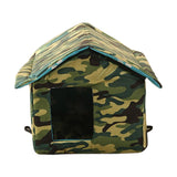 Outdoor Cat House Tent Kitty Small Medium Puppy Nest Kitten Hut Cave Pet Bed Square 45x43x40cm - Aladdin Shoppers