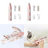 Pet Nail Hair Trimmer Dogs Clippers Kitten Low Noise Tool for Eyes Shaving Rechargeable - Aladdin Shoppers