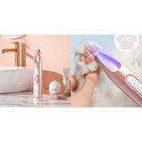 Pet Nail Hair Trimmer Dogs Clippers Kitten Low Noise Tool for Eyes Shaving Rechargeable - Aladdin Shoppers